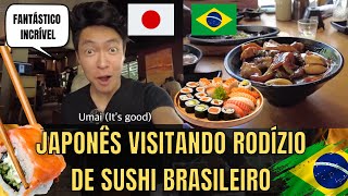 Japonês Visitando Rodízio De Sushi Brasileiro Em São Paulo [upl. by Vinson]