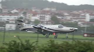 Pilatus PC12 NGX DFBOX aterrizaje San Sebastián [upl. by Pandora]