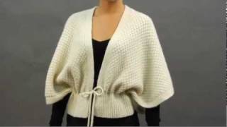 14 Diamond Capelet Vogue Knitting Holiday 2009 [upl. by Wivinia]