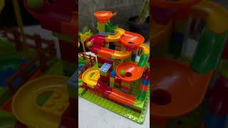 Building Blocks Marble Race Run Track Ball Exavator Truck ASMR asmr marble marblerun marblerace [upl. by Bevash]