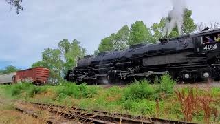 UP Big Boy 4014 helps a stalled freight train in Blair Ne [upl. by Cheyney]