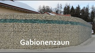 GabionenZaun selber bauen  Aufbau Zaungabione 10x10x10m von HS Gabionen [upl. by Otrebron]