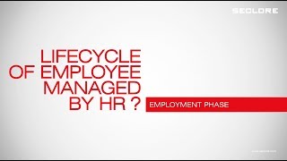 Lifecycle of Employee Managed by HR – Employment Phase [upl. by Novonod635]