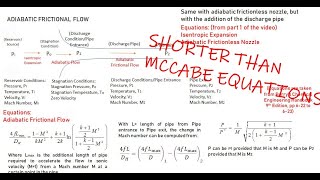 Adiabatic Frictional Flow  Shorter than McCabe Equations COMPRESSIBLE FLOW [upl. by Hoppe]