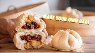 Easy Chinese BBQ Pork Steamed Buns Bao [upl. by Attenra]