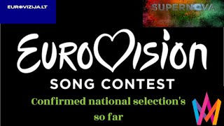 Confirmed national selections for Eurovision 2025 [upl. by Yelik]