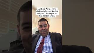 Landlord Perspective California Proposition 33 Fails But Challenges Remain landlordwarrior [upl. by Aicilyt]