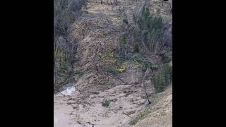 River Water Beginning to Breach Chilcotin River Landslide 08052024 [upl. by Kazue]