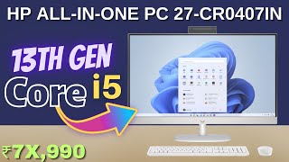 HP All In One PC 27cr0407in Review In Hindi 2023  13th Gen Core i5  1TB SSD  16GB Ram Under ₹75k [upl. by Silvan232]