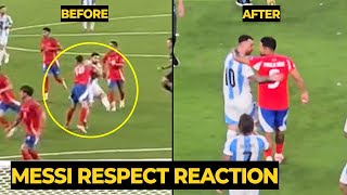 MESSI still showing his respect after Chile player smacked him during the game  Football News Today [upl. by Yedoc]