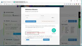 Mining Monero di minergatecom Withdraw ke freewalletorg Minergate LEGIT [upl. by Yerd385]