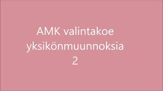 AMK valintakoe yksikönmuunnoksia [upl. by Dorsy187]