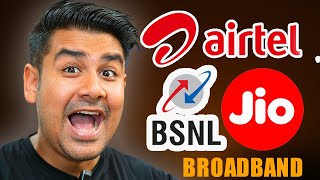 Best WiFi Broadband Plans  Jio Airtel amp BSNL Rs 200  Month [upl. by Preiser]