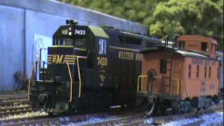 Delmarva Model Railroad Club WM Mixed from Parkersburg Low Yard to Grafton [upl. by Ambros518]