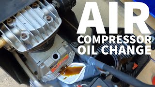 Air Compressor Service  How to change oil in an Air Compressor amp air compressor Maintenance [upl. by Nwahser]