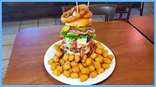 NO ONE HAS BEATEN THIS STACKED BACON CHEESEBURGER CHALLENGE [upl. by Elisabetta]