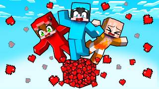 Atrapados en Un SOLO Bloque de CORAZÓN en Minecraft [upl. by Letizia]