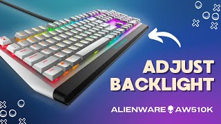 How to Adjust the Keyboard Backlight on Alienware AW510K  You Should Know [upl. by Margarete]