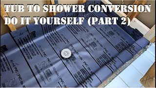 TUB TO SHOWER PART 2do it YOURSELF [upl. by Orrin]