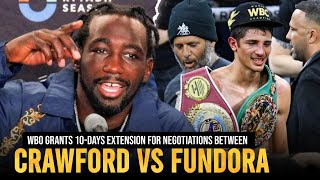 WBO Grants 10DAYS EXTENSION for Negotiations Between Terence Crawford vs Sebastin Fundora [upl. by Rialb]