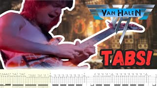 ERUPTION Eddie Van Halens Insane Rock Guitar Skills  Guitar Tab Included [upl. by Jarlen]