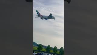 Emirates airways Airbus A380861 takeoff from Heathrow London to Dubai [upl. by Wun625]