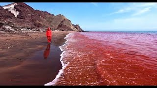 Blood Beach red beach of Hormuz island Iran [upl. by Carthy]