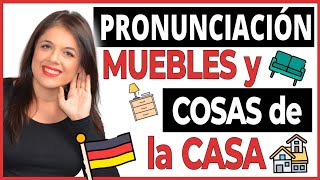 🪑MUEBLES y COSAS 🏠 de CASA en alemán VOCABULARIO  PRONUNCIACIÓN 🇩🇪  VOCABULARIO en ALEMÁN A1 [upl. by Licko]