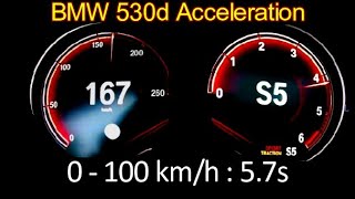 2018 Bmw 530d 265 HP Acceleration Sound 0200 100200kmh [upl. by Ruelle]