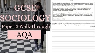 GCSE SOCIOLOGY WALKTHROUGH  AQA Paper 2 [upl. by Giovanni48]