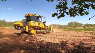 Dozer Work Site Prep For Small Dam JohnDeere750L [upl. by Hadsall572]