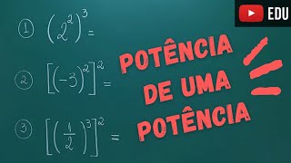 Potência de uma Potência  Propriedades das Potências  Professora Angela [upl. by Malonis]