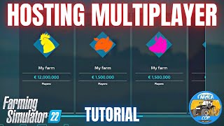 HOW TO HOST A MULTIPLAYER SESSION  Farming Simulator 22 [upl. by Ahsirek500]