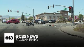 Procession held for Vacaville police officer hit and killed during traffic stop [upl. by Linnette]