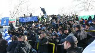 Levski fans in Pernik [upl. by Netsrak]