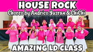 HOUSE ROCK Line Dance  Demo by AMAZING LD CLASS  Choreo by ANDRICO YUSRAN amp CHI CHI [upl. by Berget]