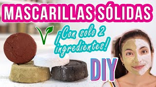 MASCARILLAS SÓLIDAS  SOLO 2 INGREDIENTES  ZERO WASTE  Mixi [upl. by Atselec]