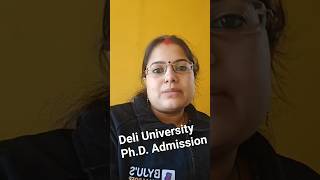 PhD Admission Latest 🔥 Update  Delhi University PhD Admission Last Date shorts phd update [upl. by Eclud673]