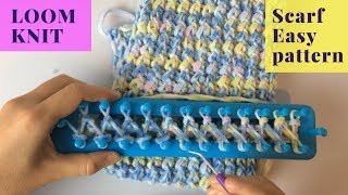 LOOM KNIT Scarf  Easy pattern [upl. by Con]