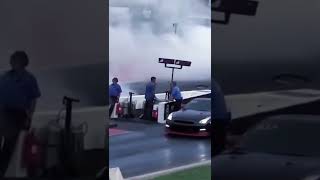 dodge demon vs Nissan GTR drag race [upl. by Ahsirek]