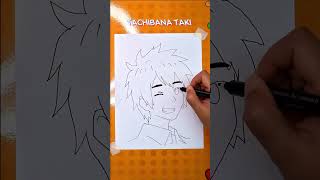 How to Draw Tachibana Taki from Kimi No Na Wa Easy Drawing [upl. by Zenia]