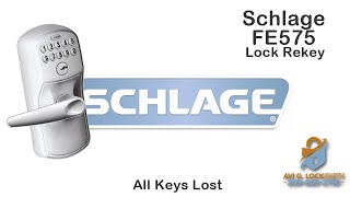 ReKeying a Schlage FE575 Electronic Keypad Lock  All Keys Lost Solution [upl. by Kirven]