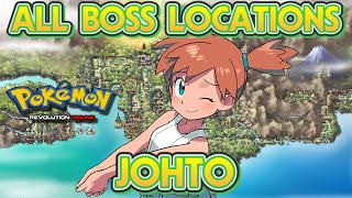 ALL Johto Boss Locations amp Teams  Pokémon Revolution Online [upl. by Birdie]