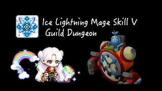 Maplestory M Ice Lightning Mage Skill V Guild Dungeon  First look [upl. by Margarete]