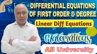 DIFFERENTIAL EQUATION OF FIRST ORDER amp FIRST DEGREE  Prof Manoj Mishra  M2 B tech B sc Diploma [upl. by Nnylirak]