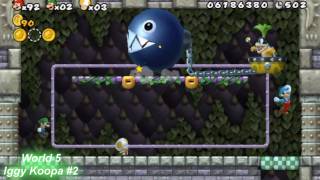 New Super Mario Bros Wii ★All Boss Fights★ With 3 Players Part 1 2 [upl. by Larcher976]