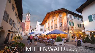 MITTENWALD GERMANY 🇩🇪  The Most Picturesque Evening Walk In Alpenwelt Karwendel 8K [upl. by Aniloj31]