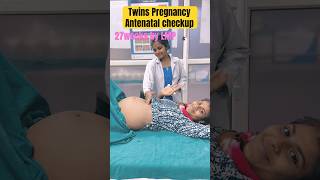 Twins PregnancyAntenatal check upshortsvideo [upl. by Ellicott]