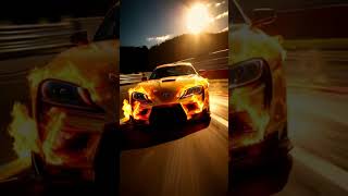 Citrine Yellow Toyota Supra Solar Flare Speedway automobile drive racing toyota supra ai [upl. by Moise]