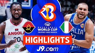 Angola 🇦🇴 vs Italy 🇮🇹  J9 Highlights  FIBA Basketball World Cup 2023 [upl. by Ynavoj821]